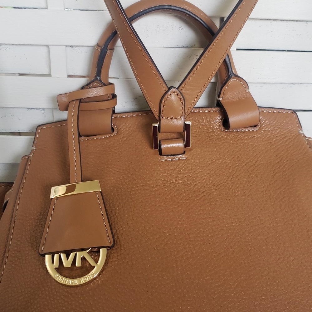 Michael Kors Remi Tan Leather Backpack - Picture 4 of 8